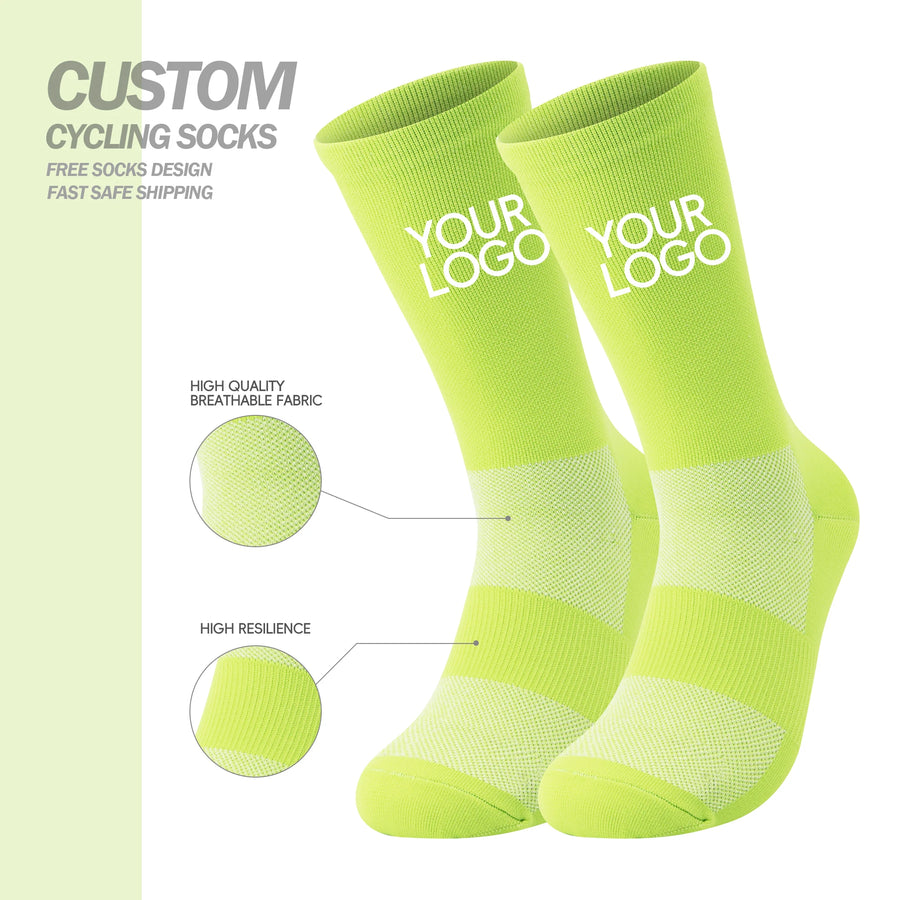 Custom Aero Cycling Socks with Logo | MOQ 100 pairs