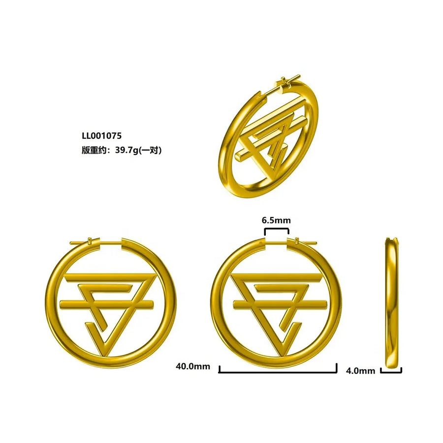 Custom Trendy Hoop Earrings Wholesale | Silver Brass Stainless Steel | 18K Plating