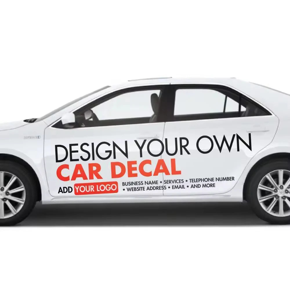 Custom Die Cut Car Decals with Logo | Waterproof Vinyl