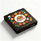 Custom Logo 3-Compartment Pizza Boxes | Restaurant Packaging MOQ 500
