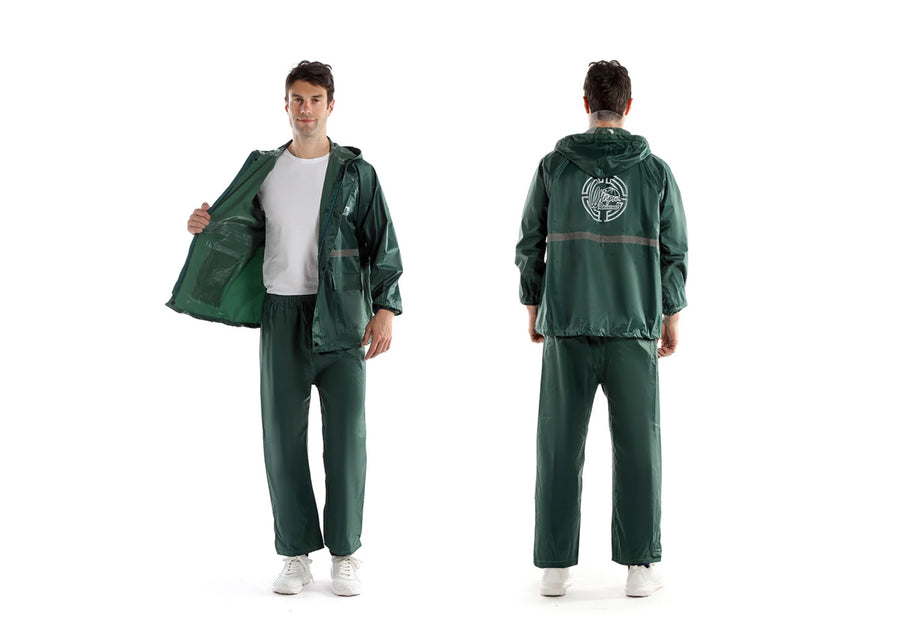 Custom Rainsuit with Pants 170T Polyester PVC | Waterproof Outdoor Rainwear for Camping & Tours | Bulk Wholesale