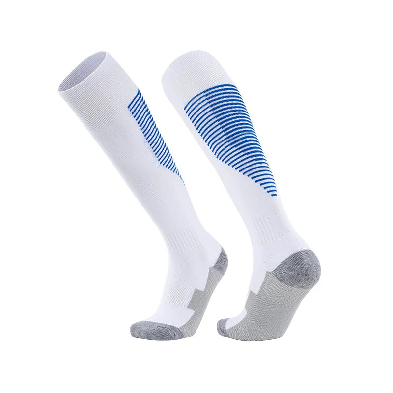 Custom Knee-High Sports Socks | Non-Slip Towel Bottom & Nylon/Cotton | 500-Piece MOQ | Team Sports