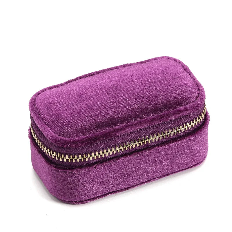 Custom Velvet Zipper Jewelry Box Wholesale | 50 MOQ Luxury Packaging