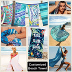 Custom Microfiber Beach Towels: 50 MOQ, 7-Day Lead, Quick-Dry | Sand-Free Personalized Towels