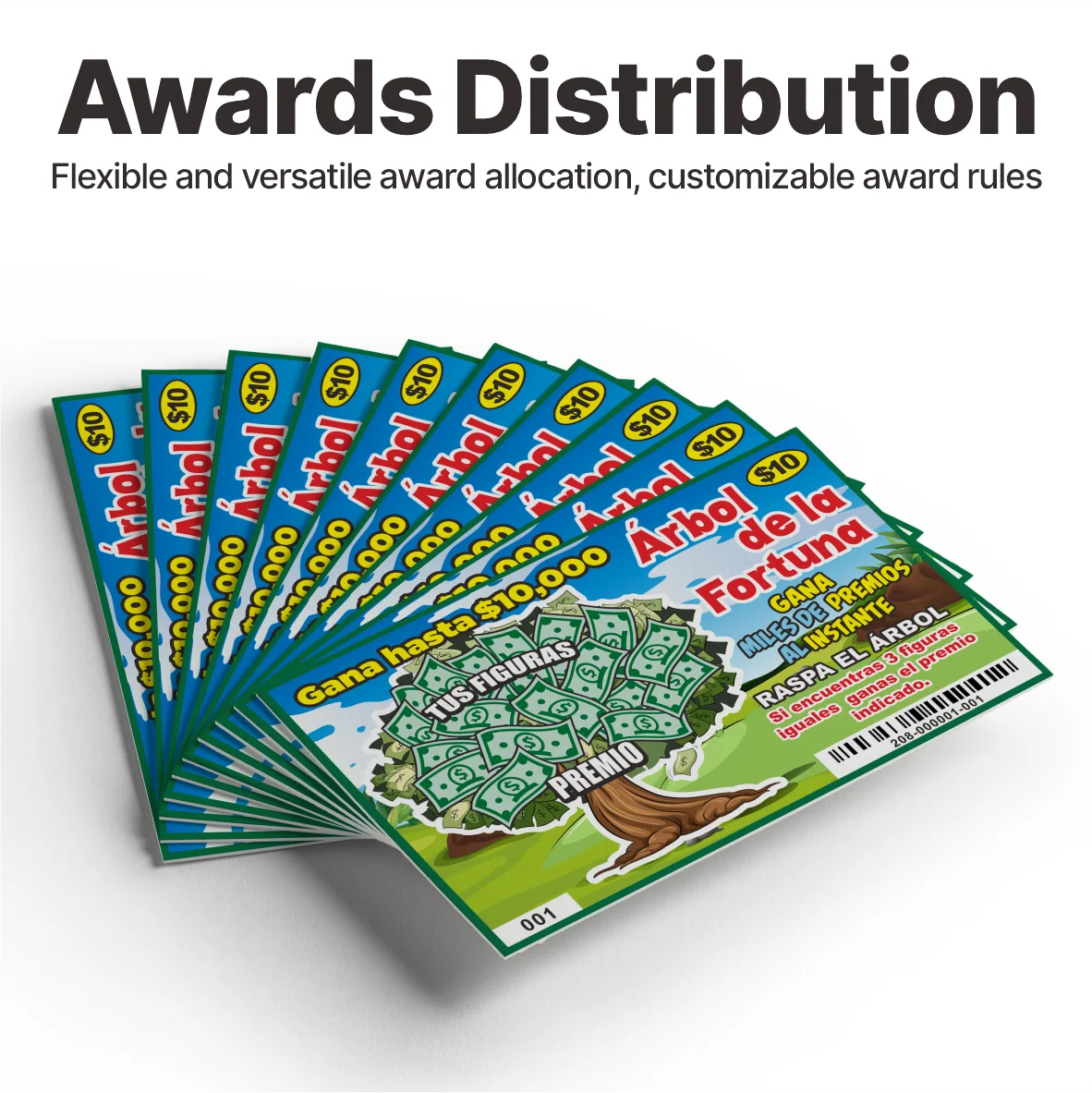 Custom Scratch Cards 5000 Pcs | Scratch-Off Lottery Tickets Promotional