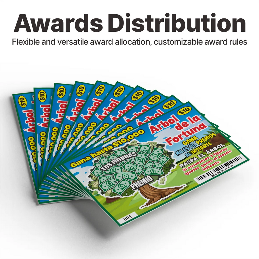 Custom Scratch Cards 5000 Pcs | Scratch-Off Lottery Tickets Promotional