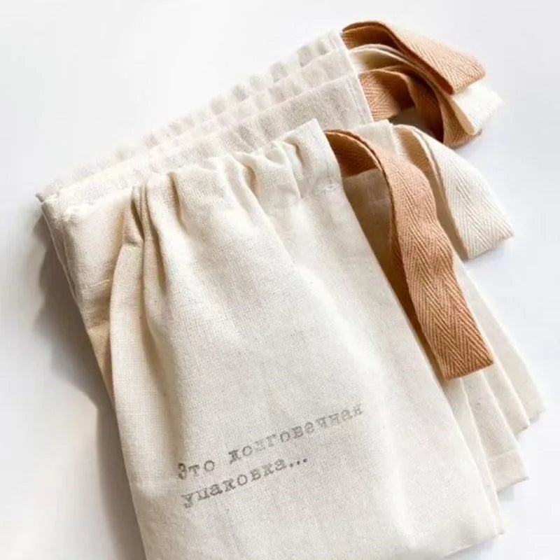 GOTS Organic Cotton Drawstring Pouches | Low MOQ 2-Day Lead Jewelry Packaging