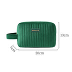Custom Velvet Cosmetic Bags with Logo — Zipper Closure, Embroidery & Woven Labels