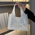 Custom Transparent PVC Tote Bags with Logo | MOQ 100 Pieces