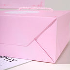 Custom 210gsm Recycled Pink Paper Gift Bags | MOQ 48, Offset Print, Twisted Handles