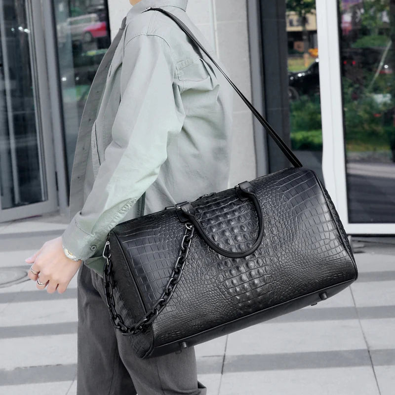 Custom PU Leather Duffel Bag with Logo | MOQ 3 Pcs