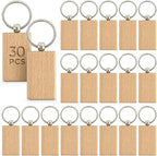 Custom Solid Wood Keychains | Laser Engraved Logo | 1,000-Piece MOQ | Promotional & Hospitality
