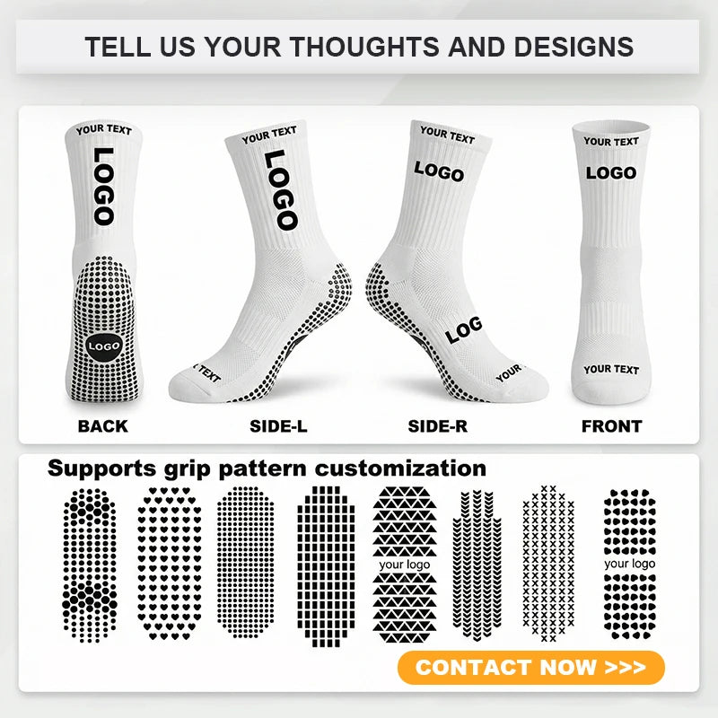 Custom Non-Slip Football Socks | MOQ 20 | 20-Day Lead