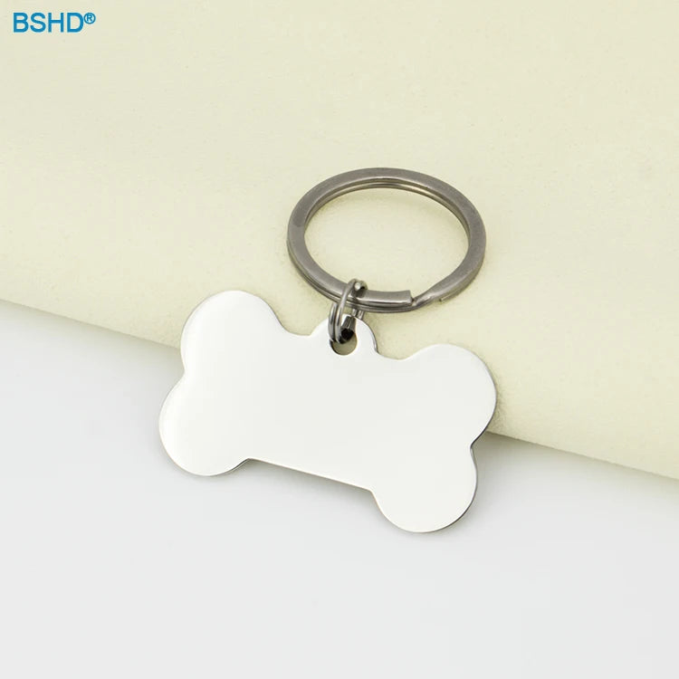 Custom Stainless Steel Pet ID Tags with Laser Engraving | 100 MOQ for Dog Tags & Keychains