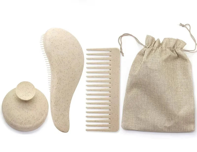 Custom Hair Brush Set with Logo | 50 MOQ | Eco-Friendly