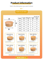 Custom Kraft Paper Bowls with Logo | 750ml Biodegradable Disposable