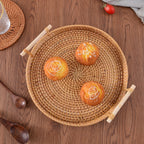 Custom Rattan Floating Breakfast Tray | 5 Piece MOQ | Hotel Pool Service