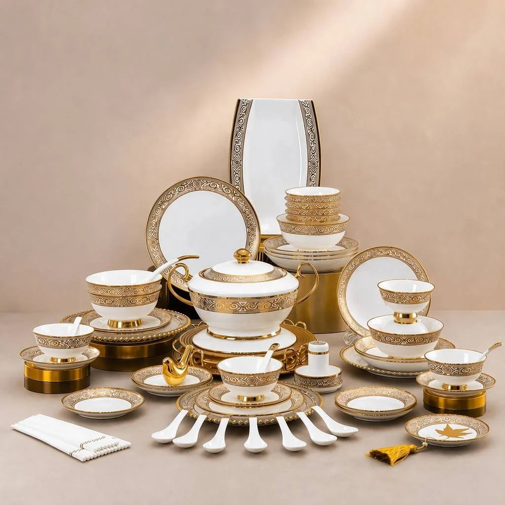 Luxury Bone China Dinnerware Set | Scratch Resistant Tableware