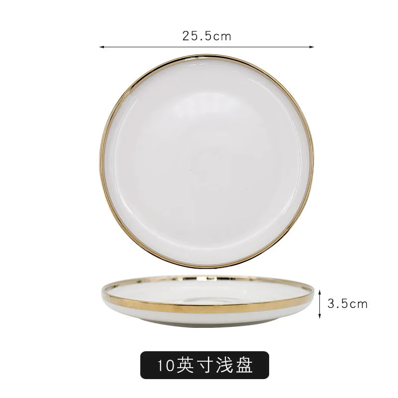 European Gold Rim Dinnerware — FDA/LFGB, 15-Day Lead, Low MOQ