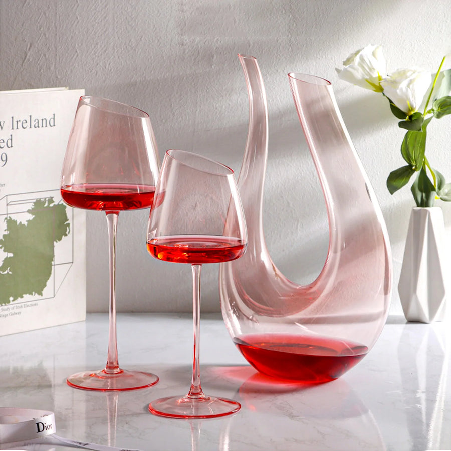 Pink Champagne Glasses | Flamingo Style Wine Goblets