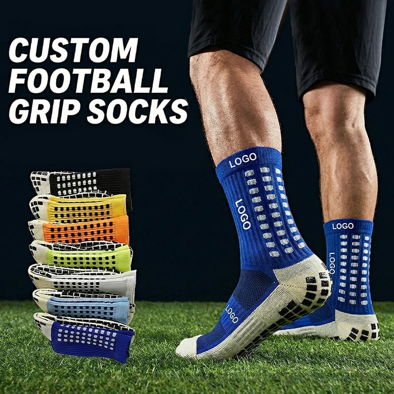 Custom Non-Slip Football Socks | MOQ 20 | 20-Day Lead