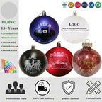 Custom Christmas Ornament Balls Wholesale | Personalized Logo 1-4 Color Print