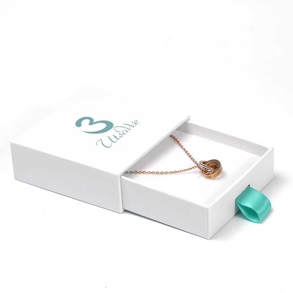 Custom Jewelry Packaging Boxes with Logo — Eco-Friendly Drawer & Magnetic Closure
