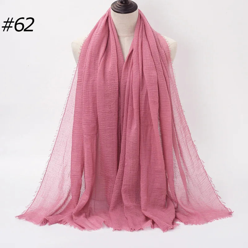 Wholesale Polyester Scarves: 105 Colors, 10-Day Lead, 90x180cm | Spring/Summer Women's Fashion