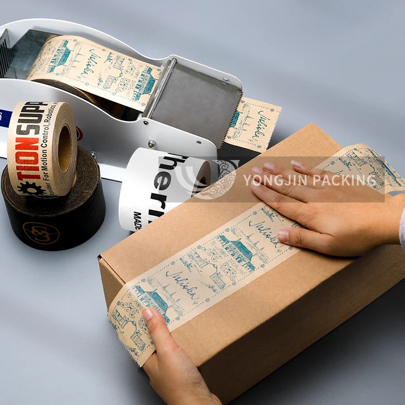 Custom Printed Kraft Paper Tape with Logo | Reinforced