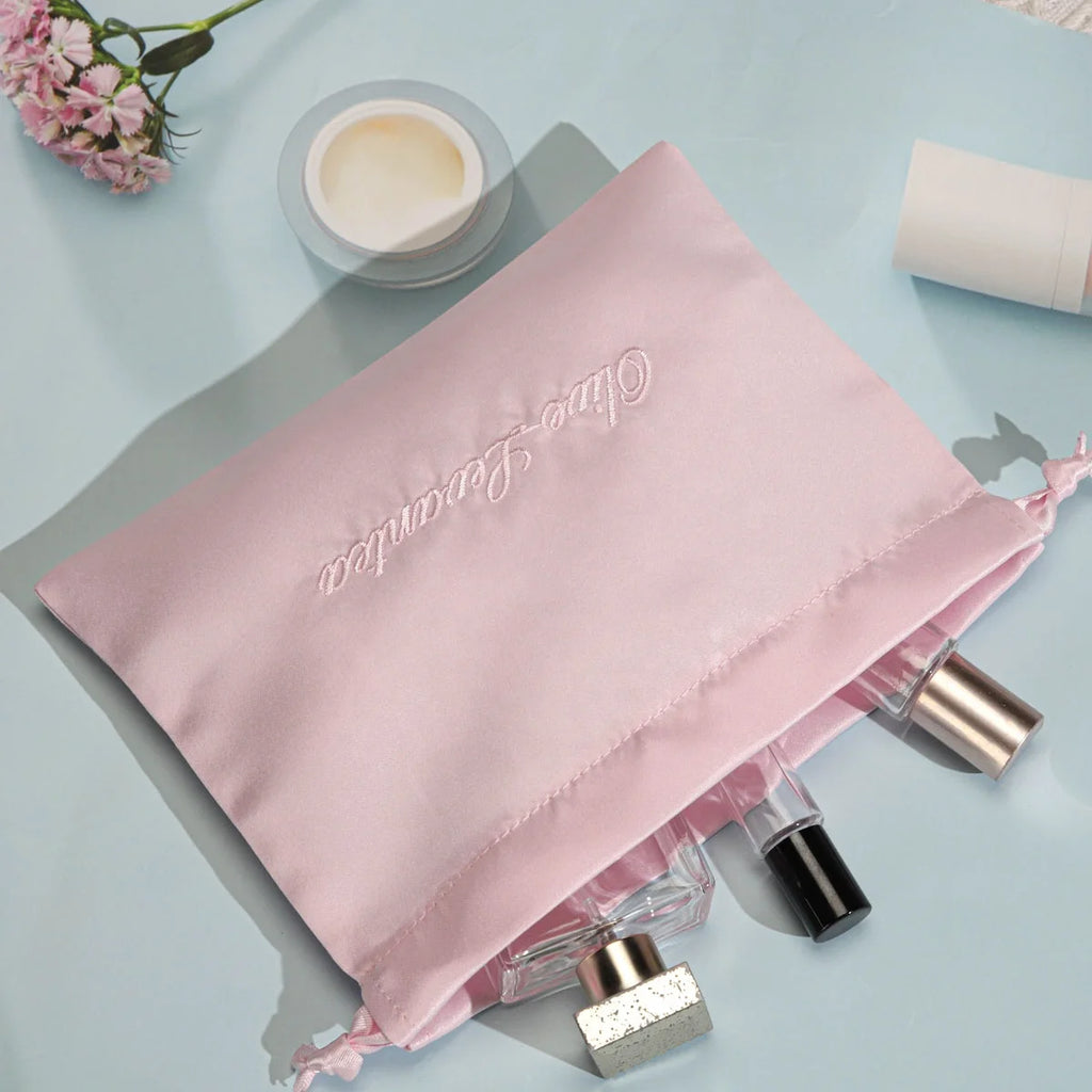 Custom Satin Drawstring Bags with Logo — 120-250 GSM for Cosmetic & Gift Packaging