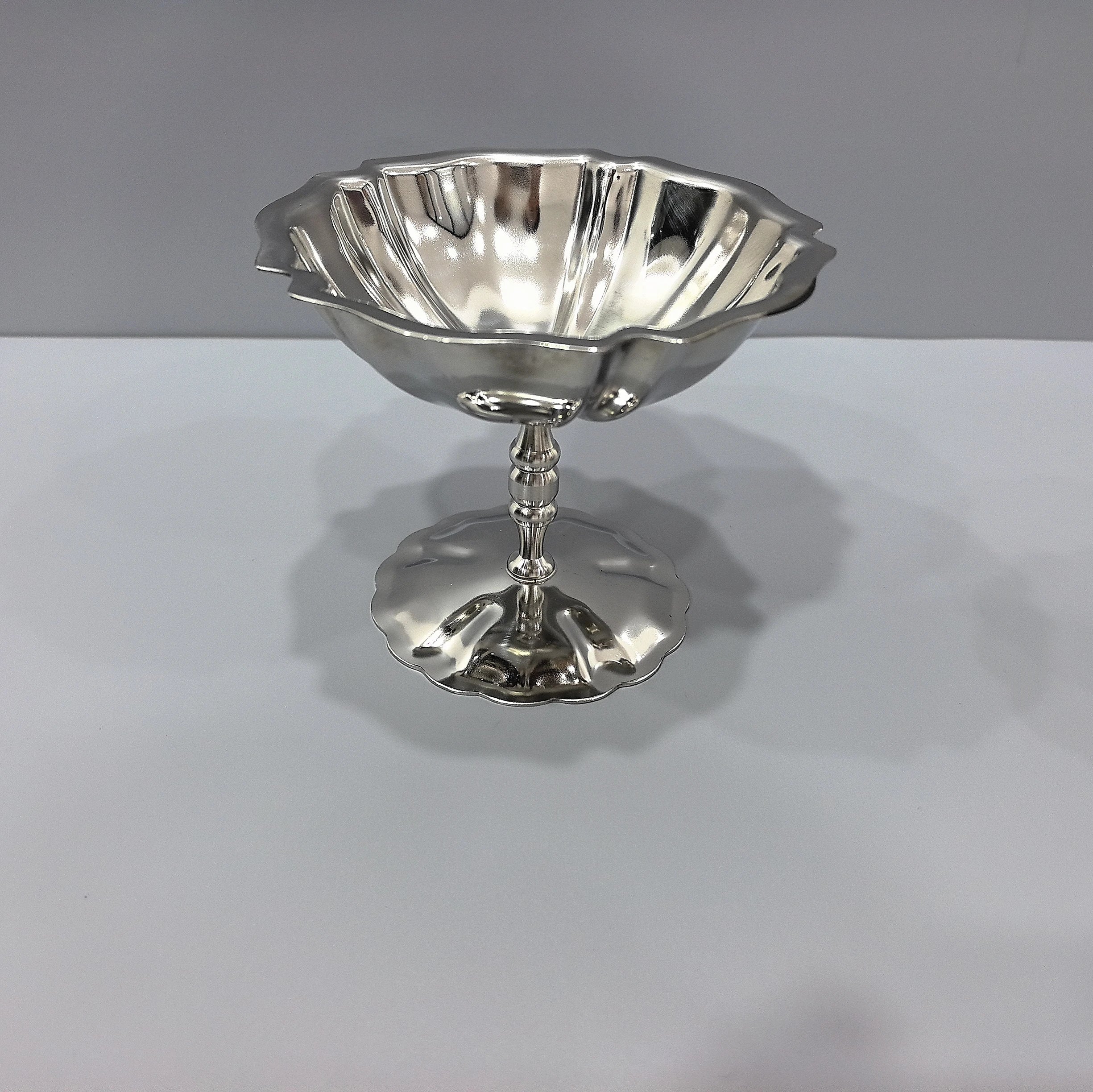 304 Stainless Steel Dessert Cup | Tulip Shape | 50 MOQ | Custom Logo