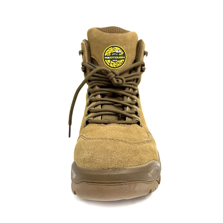 Custom Steel Toe Safety Boots Wholesale | Non-slip PU Rubber Sole Work Shoes