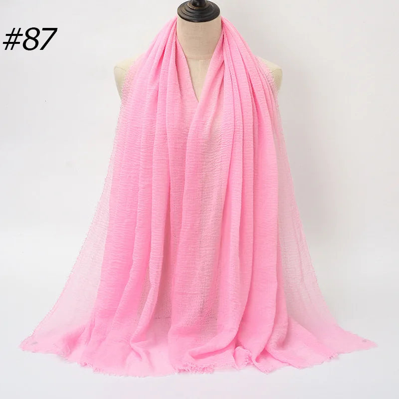 Wholesale Polyester Scarves: 105 Colors, 10-Day Lead, 90x180cm | Spring/Summer Women's Fashion