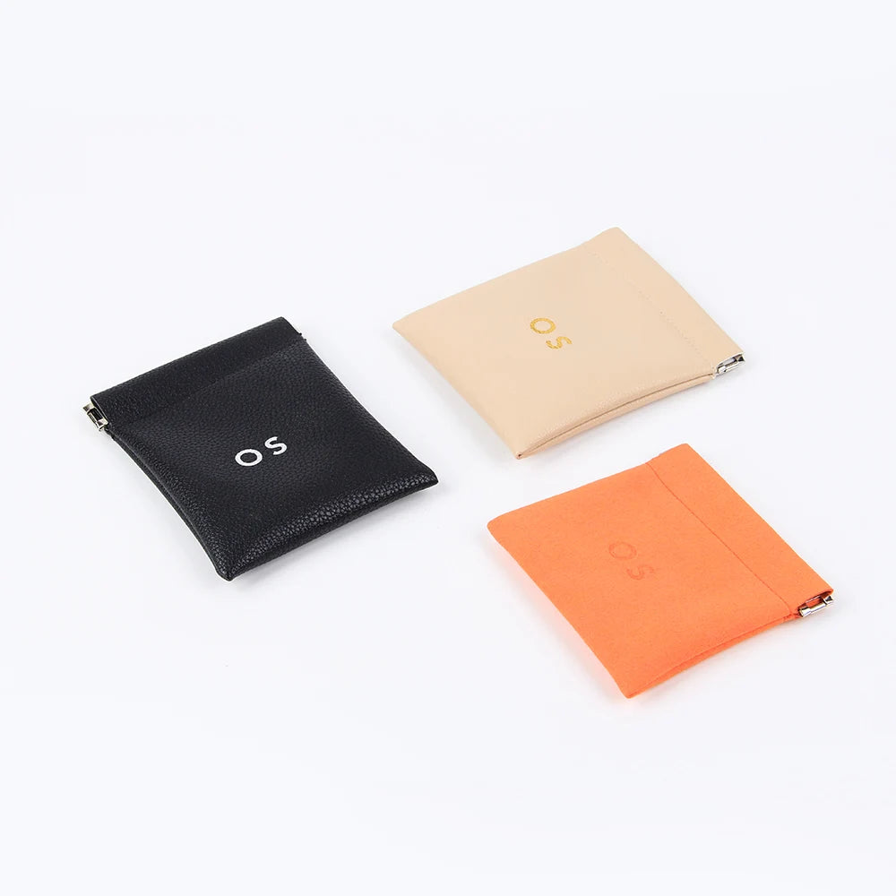 Custom PU Leather Pouches with Logo | Cosmetics & Jewelry Gift Packaging