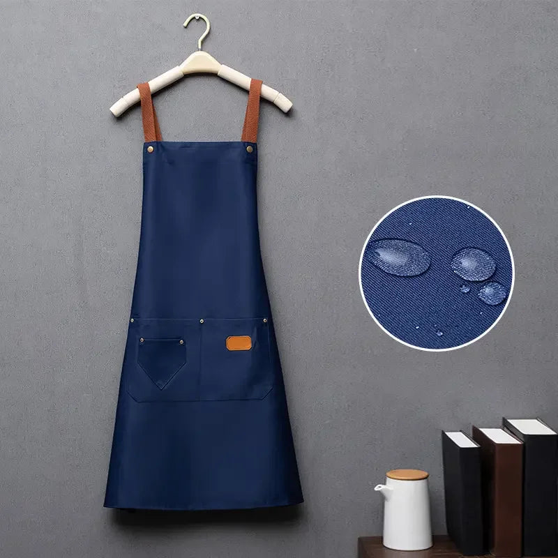 Custom Logo Canvas Apron | Multiple Pockets Adjustable Waist