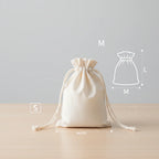 Custom Cotton Muslin Pouches with Logo | MOQ 1,000 | Hot Stamping