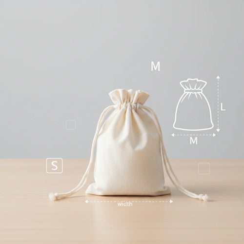 Custom Cotton Muslin Pouches with Logo | MOQ 1,000 | Hot Stamping