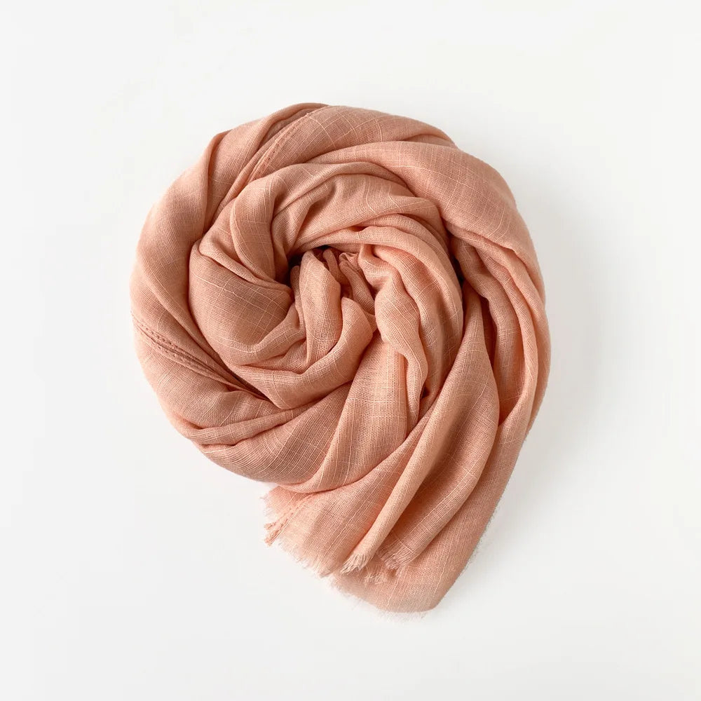 Custom Bamboo Knot Cotton Scarves 180x80cm | 18 Colors | Bulk Boutique Scarves