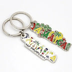 Custom Jamaica Themed Keychains with Logo | Zinc Alloy Enamel