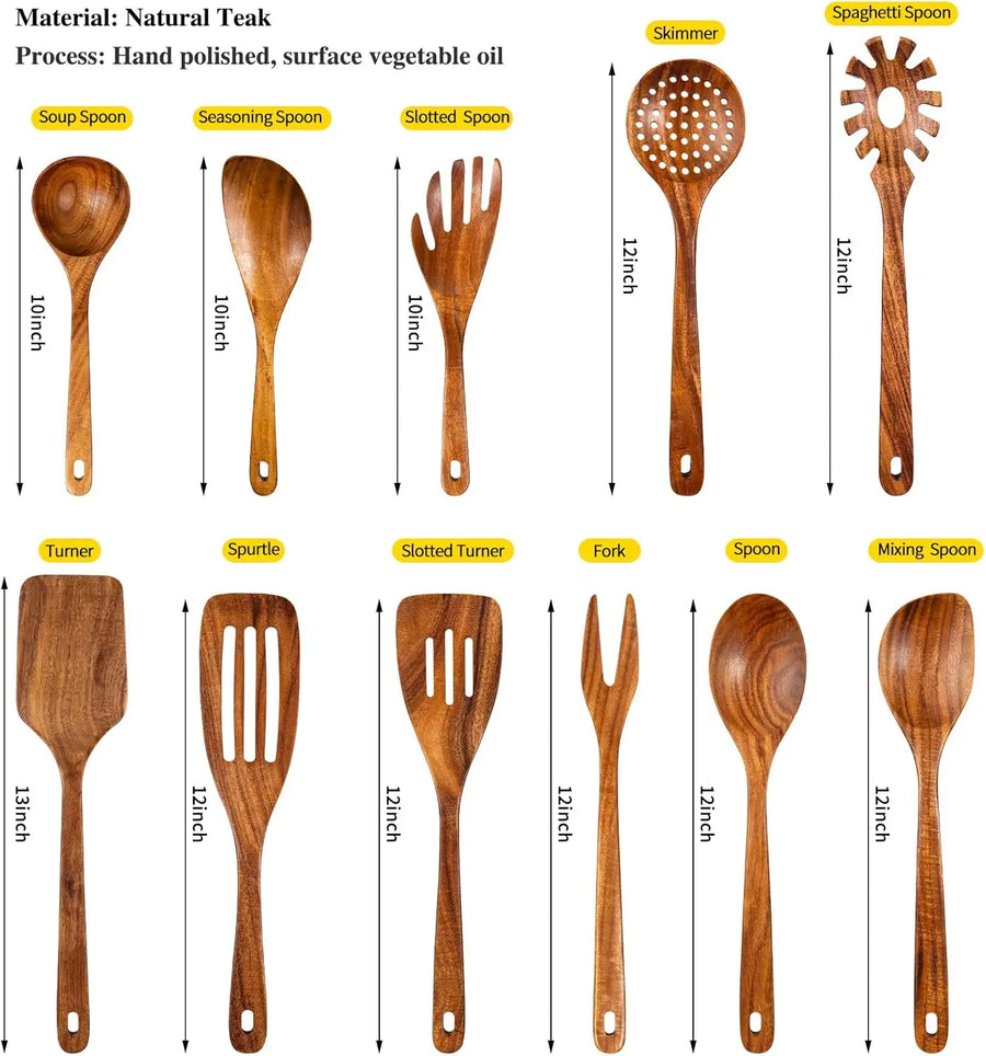 Custom Wooden Utensil Sets with Logo – Bamboo, 1 MOQ, 31-Day Lead