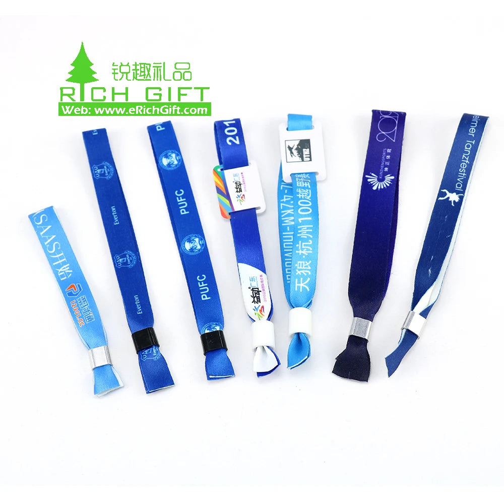 Custom Sublimation Fabric Wristbands 50 MOQ | BSCI CE Certified Festival