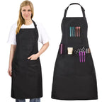 Custom Black Work Apron with Pockets for Baristas, Hair Stylists, Salons, Kitchens, and Creative Studios