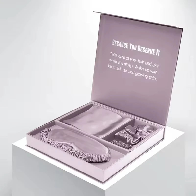 Custom 6A Grade Silk Gift Set with Logo | 2 MOQ