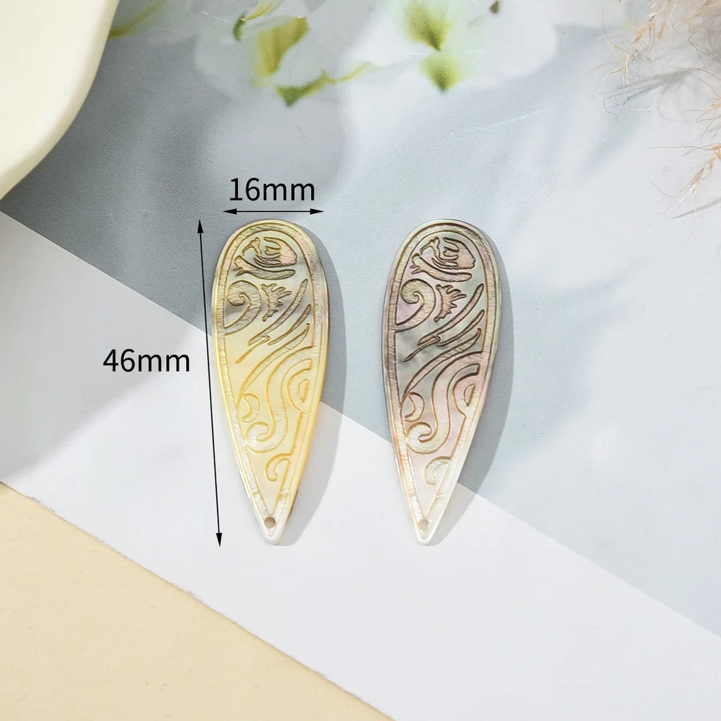 Custom Carved Mother Pearl Shell Charm | DIY Jewelry Making