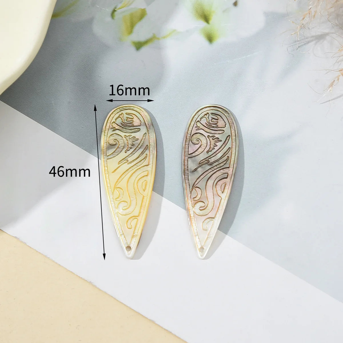 Custom Carved Mother Pearl Shell Charm | DIY Jewelry Making