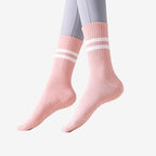 Custom Embroidered Anti-Slip Yoga Socks | Women's Grip Socks with Logo | Premium Studio Retail
