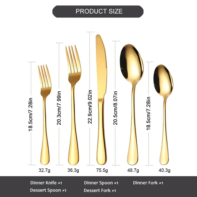 Custom Luxury Flatware Set with Logo | 300 MOQ | 7-Day Lead