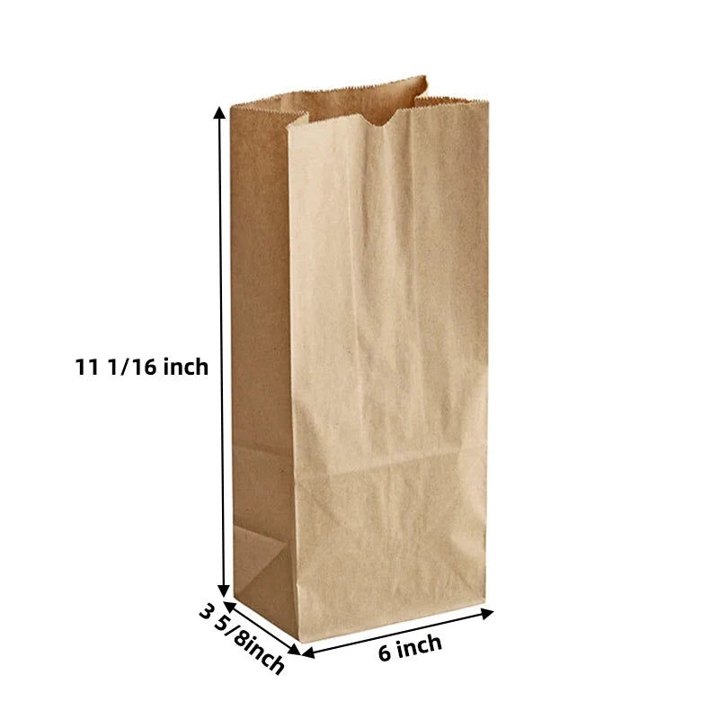 Custom Kraft Paper Bags 100% Recycled | Logo Printing | Restaurant Takeout