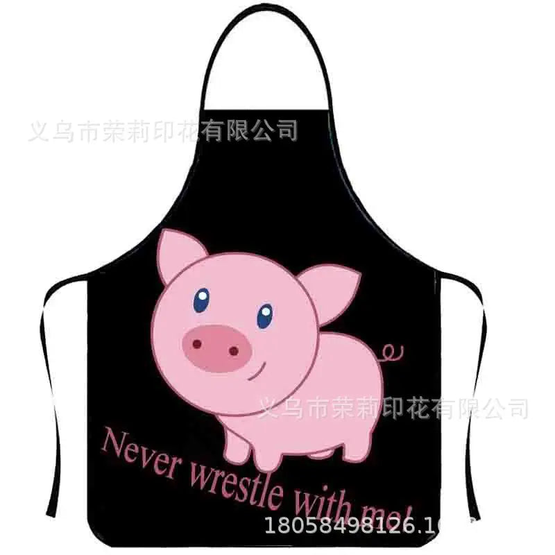 Waterproof Polyester Apron | 3D Printed Cartoon Barbecue Apron