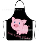Waterproof Polyester Apron | 3D Printed Cartoon Barbecue Apron